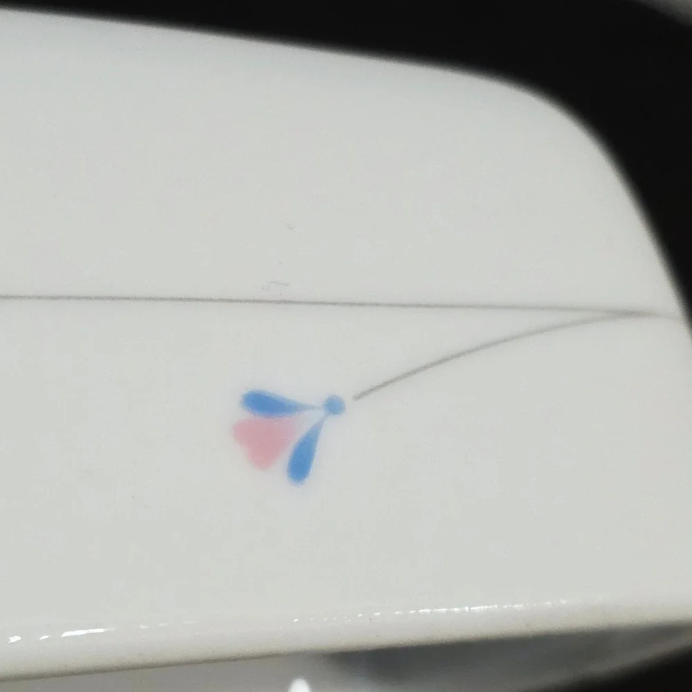 Vintage Signature Radiance Porcelain Butter Dish Pink Blue Floral Japan 80s